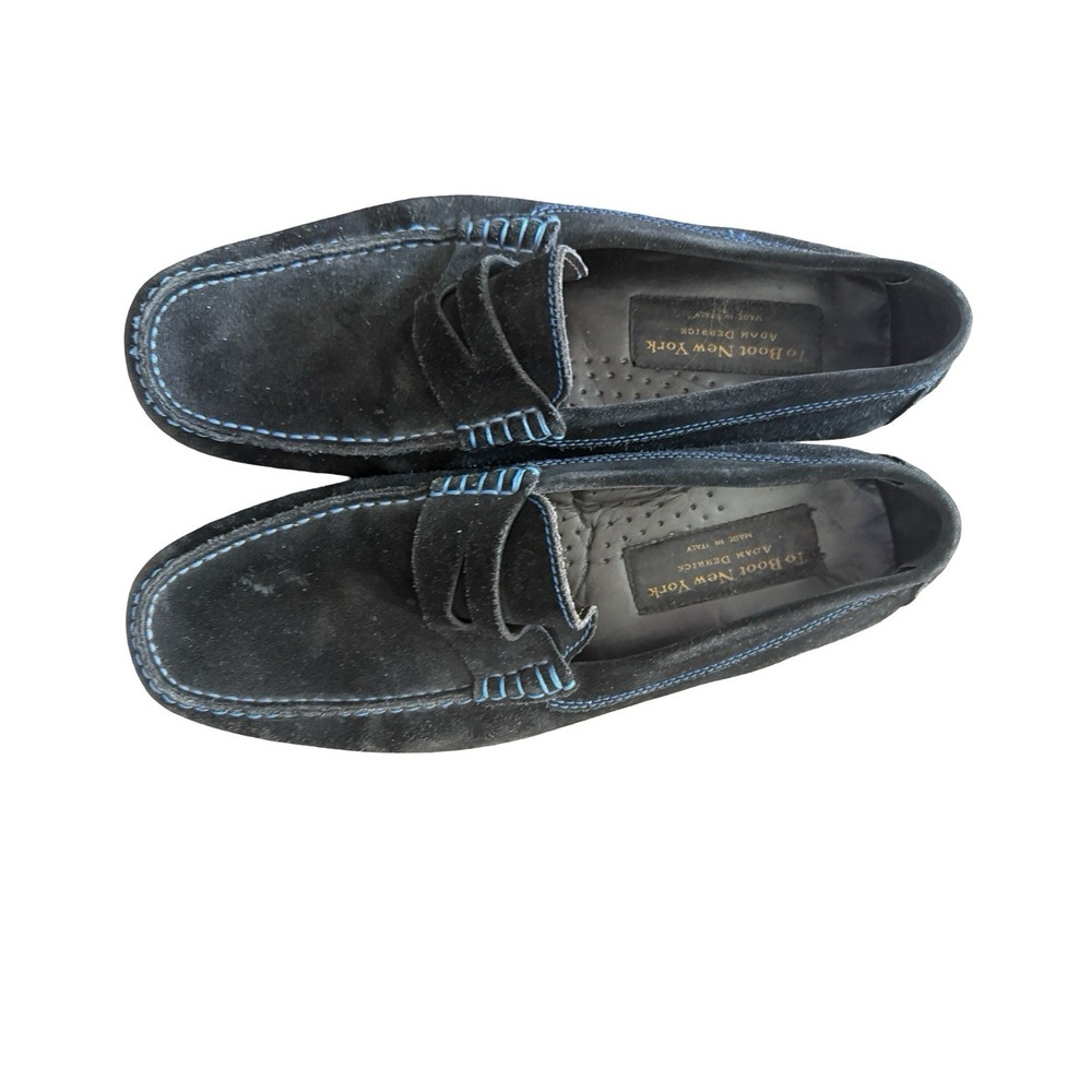 To Boot New York Adam Derrick‎ Black Suede Leather Driving Shoe Sz 8 Penny